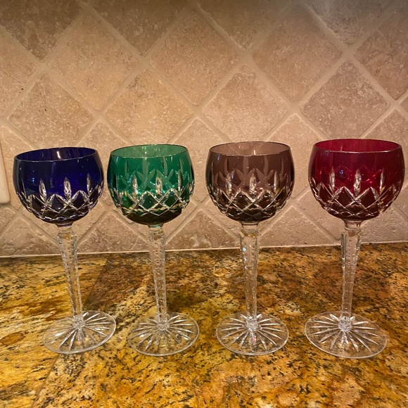 Beautiful colored wine glasses….gorgeous!